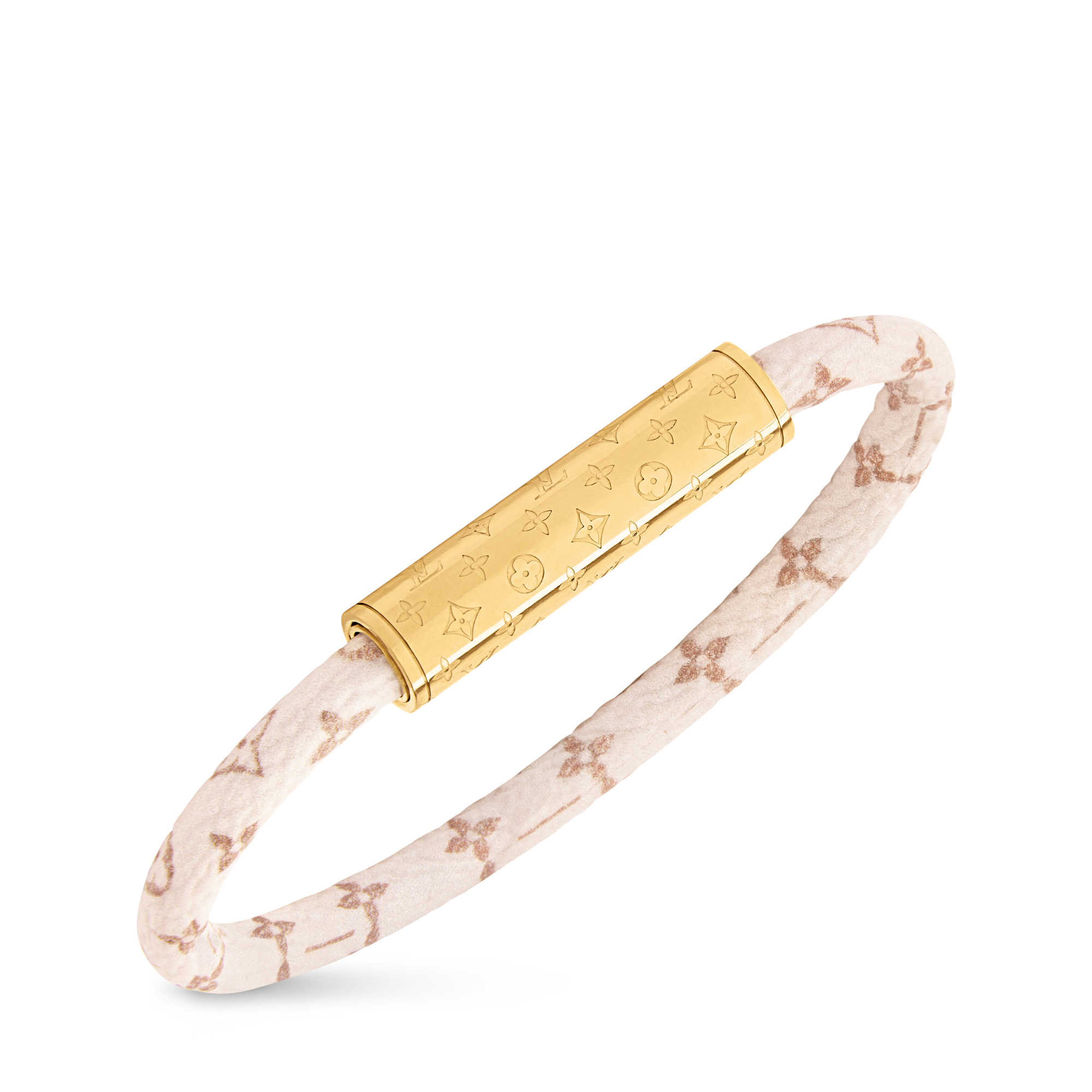 Double Bracelet Louis Vuitton Split Leather Bracelet Monogram And